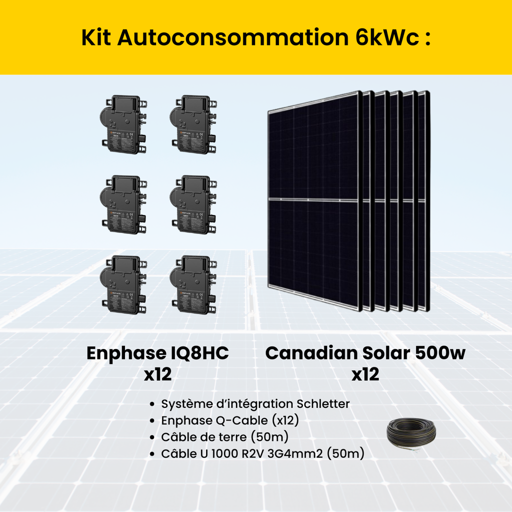 KIT 6KWC Enphase/CanadianSolar 500W